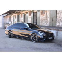 Накладки сплиттеры на пороги на Mercedes S W222 AMG-Line